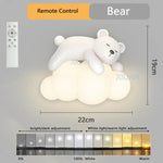 Applique Murale Ours Polaire: Adorable Déco Nordique Télécommande 1 / C.a. 220 V-240 V Chambre