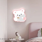 Applique Murale Ours Rose Déco Design Enfantine. Chambre