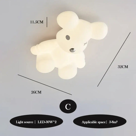 Applique Murale Ours Scandinave Minimaliste Design. C / 3 Températures De Couleur Chambre