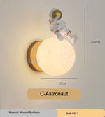 Applique Murale Ours Sur Socle Lunaire Chambre Enfant. C Astronaute