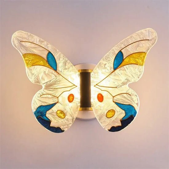 Applique Murale Papillon Scandinave Élégante Unique. Interrupteur À Corde Sans Tirage /