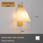 Applique Murale Plissée Design Lumineux Innovant Couleur Bois Naturel / Lumière Chaude Chambre