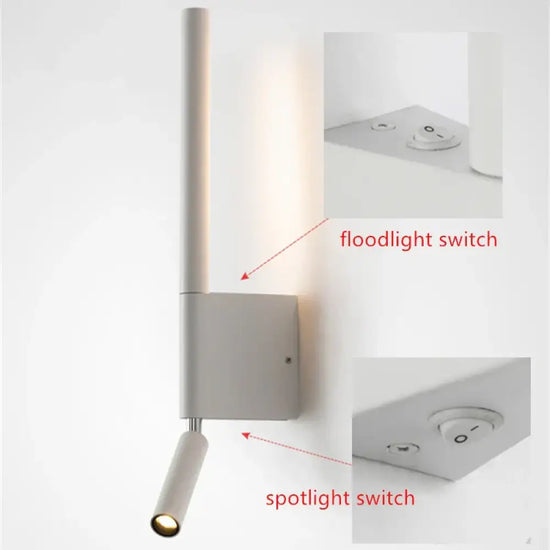 Applique Murale Réglable Design Pivotante Led Minimaliste Nordique Chambre