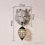 Applique Murale Résine Loup Déco Rustique Chic. Chambre