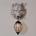 Applique Murale Résine Loup Déco Rustique Chic. Un Chambre