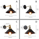 Applique Murale Rétro Abat-Jour Conique Murale Chambre