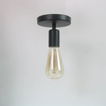 Applique Murale Rétro Style Loft Métal Brossé Pas D’ampoule Noir 1 Chambre