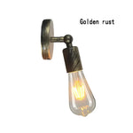Applique Murale Rétro Style Loft Métal Brossé Rouille Dorée Sans Ampoule Chambre
