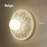 Applique Murale Ronde Design Élégante Contemporaine. Beige / Blanc Froid (5500-7000K) Chambre