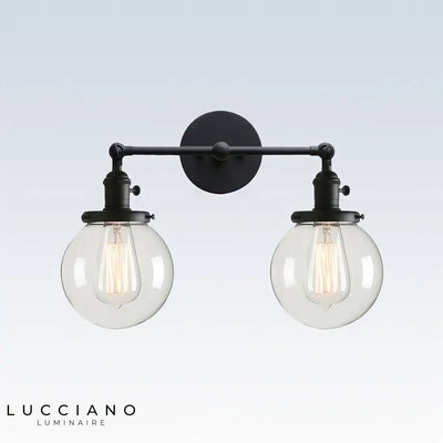 Double bathroom wall light