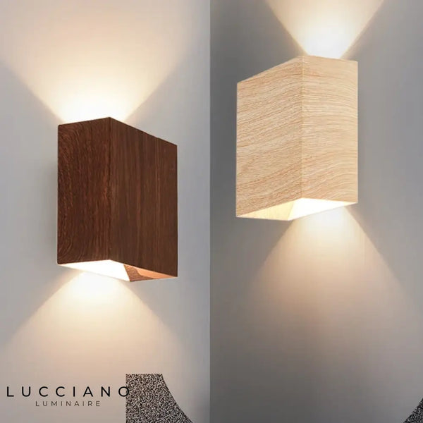 Applique Murale En Bois Mondoluce - 2 Lumières - Forme S - Classique - Neuve
