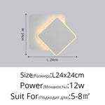 Applique Murale Scandinave Lumineuse Minimaliste. Blanc Style A 12W / 3 Couleurs Pas De