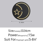 Applique Murale Scandinave Lumineuse Minimaliste. Noir Style E 15W / 3 Couleurs Pas De