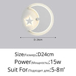 Applique Murale Scandinave Lumineuse Minimaliste. Style E Blanc 15W / 3 Couleurs Pas De