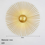 Applique Murale Soleil Lumière Design Élégante Diamètre 30Cm / Blanc Chaud (2700-3500K) Chambre