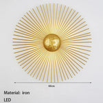 Applique Murale Soleil Lumière Design Élégante Diamètre 60Cm / Blanc Chaud (2700-3500K) Chambre