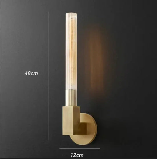 Applique Murale Transparente Élégante Minimaliste Lumineuse. 1 Tête - Or Chambre