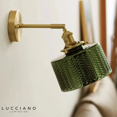 Nordic green glass wall light