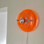 Applique Murale Vintage Art Moderne Élégant. Orange / D24Cm Ampoule Led | Fil Mural Chambre