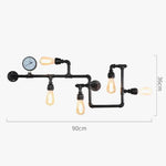 Applique Murale Vintage Éclat Steampunk Métal Chambre