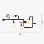 Applique Murale Vintage Éclat Steampunk Métal Chambre