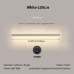 Applique Salon Canapé Élégante Lampe Murale Décorative. Blanc-100Cm / Gradation Tricolore Chambre
