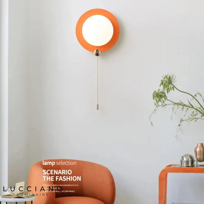 Apliques de pared naranjas LED modernos y elegantes