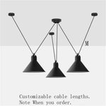 Art: Lustre Led Design Suspendu Noir - 3 Lampes A Luminaire Chambre