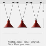 Art: Lustre Led Design Suspendu Rouge - 3 Lampes A Luminaire Chambre