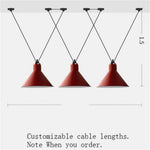 Art: Lustre Led Design Suspendu Rouge - 3 Lampes B Luminaire Chambre