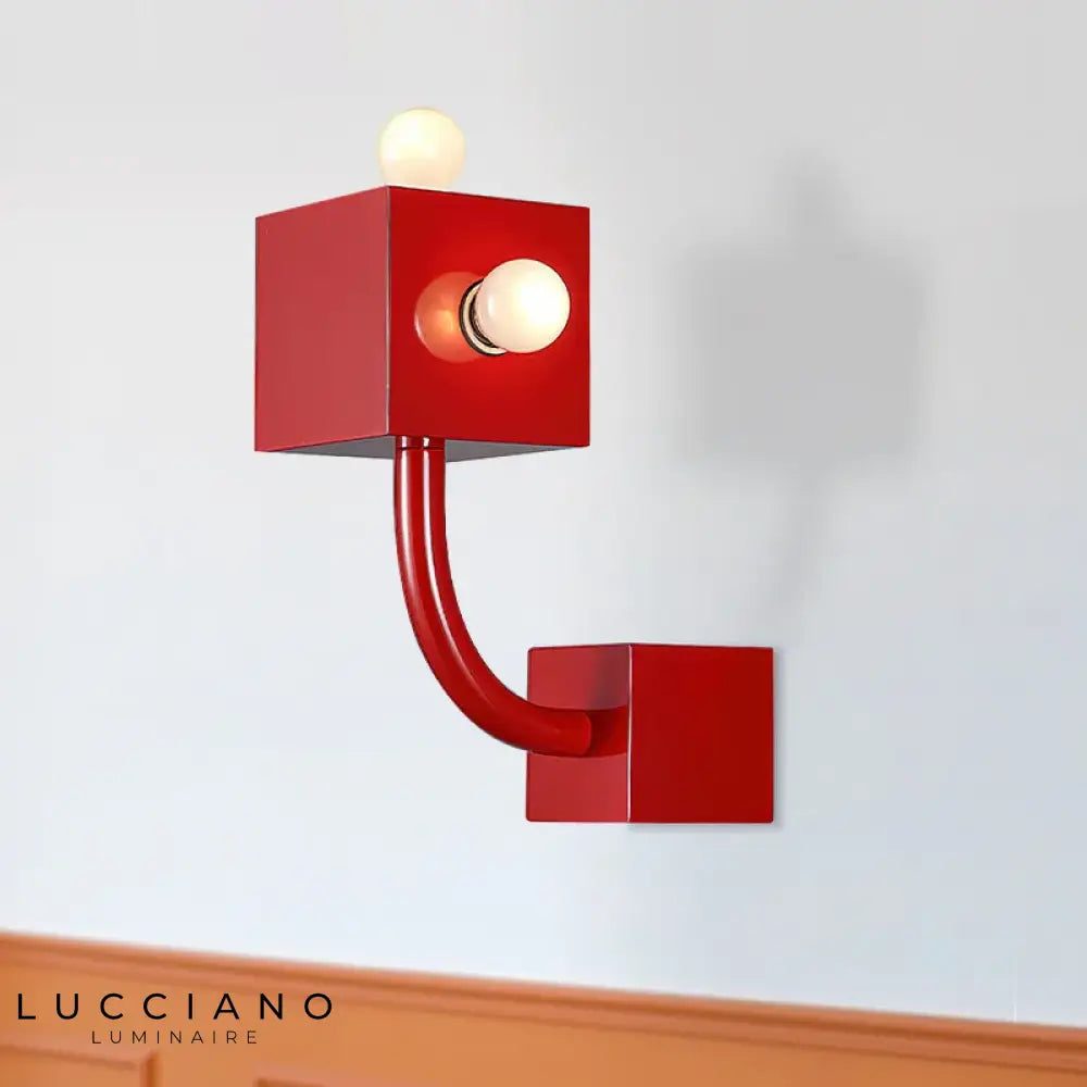 Bauhaus Appliques Vintage Luminaire Rouge Élégant Applique Murale Chambre