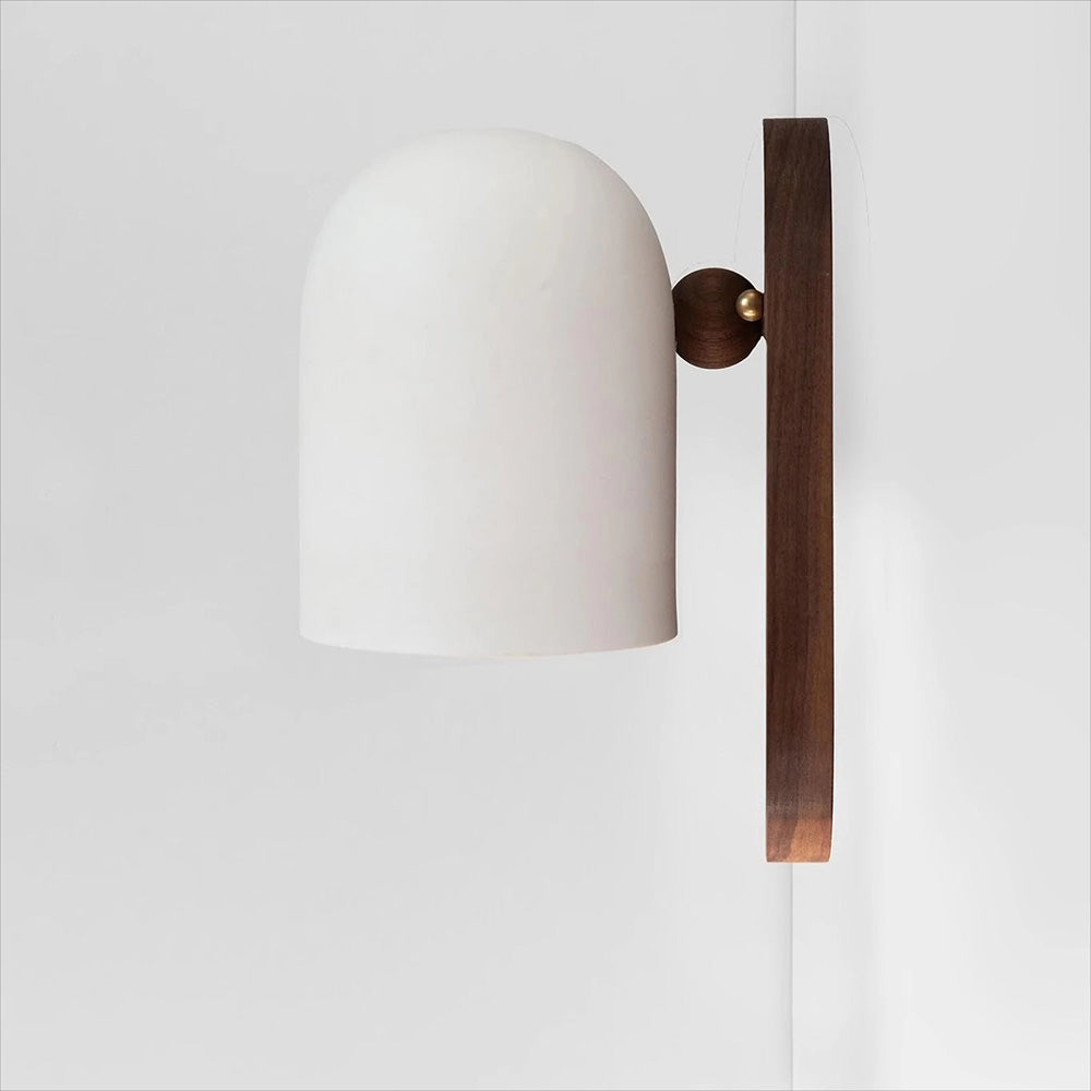 Applique murale nordique Zen en noyer et métal LED 1 lumière