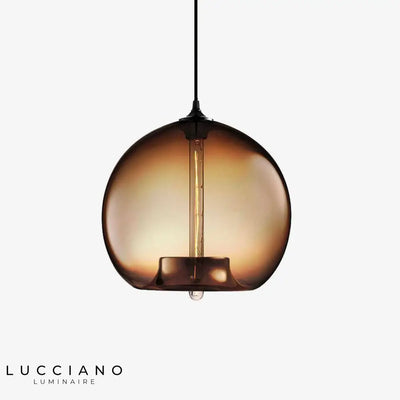Suspended LED glass sphere