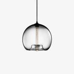 Boule En Verre Led Suspendue Transparent Luminaire Chambre