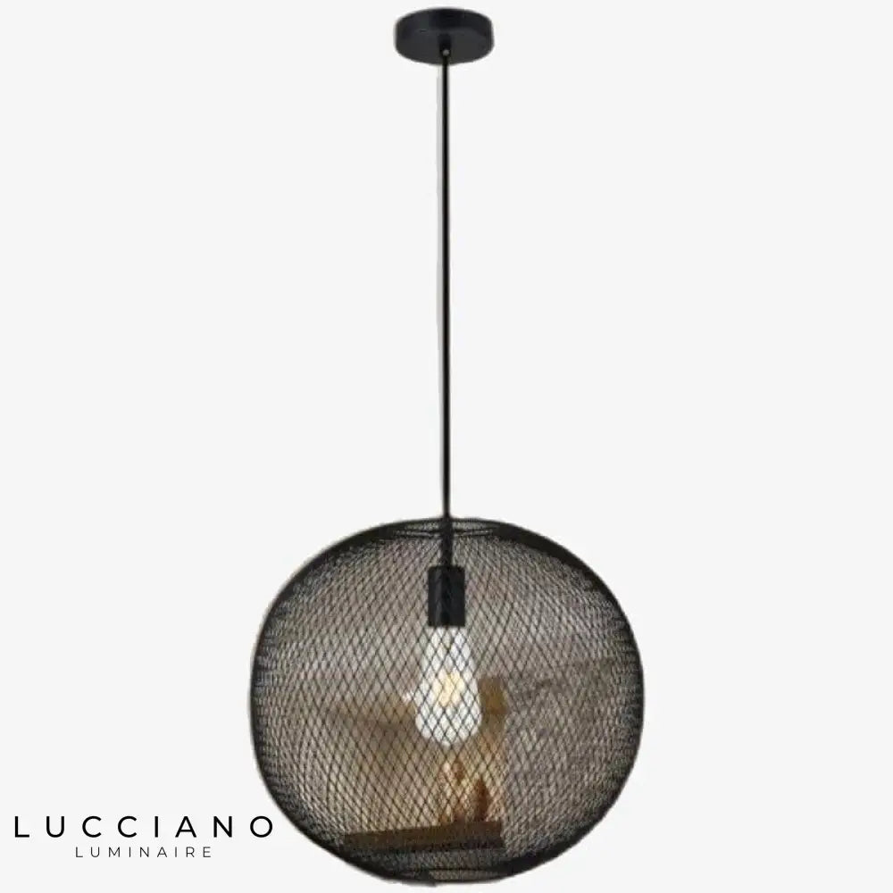 Boule Noire Led Suspension Moderne Luminaire Chambre