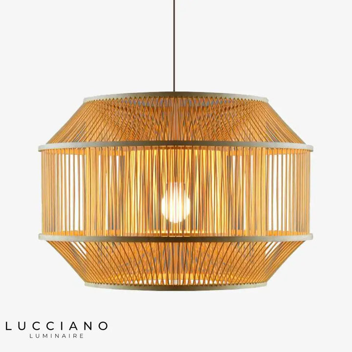 Cage Bambou Zen Suspension Design Luminaire Chambre