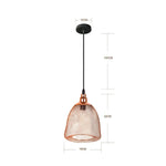 Cage Pendentif Métal Vintage Rose Gold B Luminaire Chambre