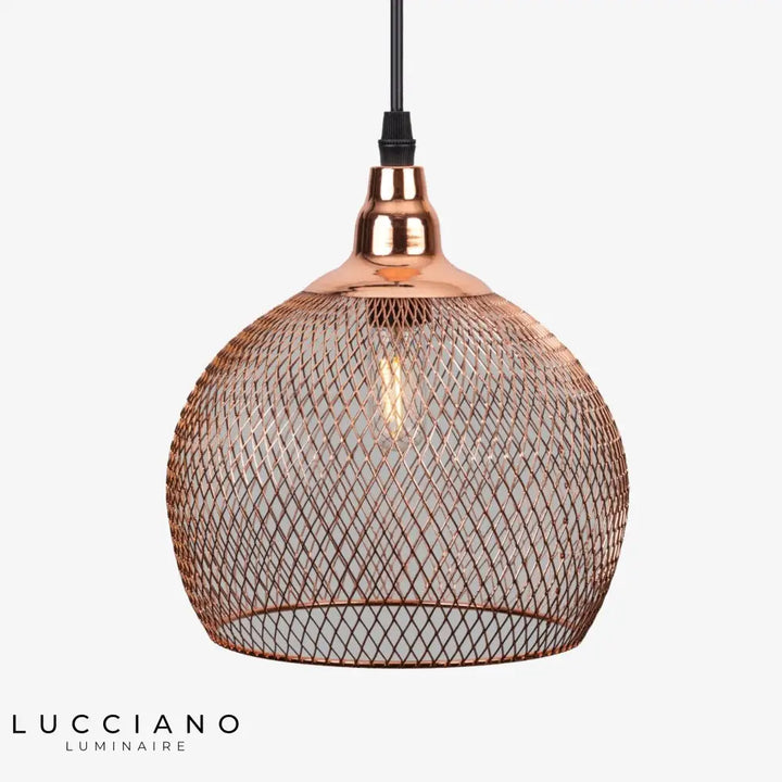 Cage Pendentif Métal Vintage Rose Gold D Luminaire Chambre