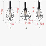 Cage Suspension Pyramidale Diamond Luminaire Chambre