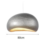 Conception De Suspension Abat-Jour Courbé Argenté - 80Cm Luminaire Chambre