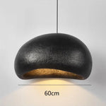 Conception De Suspension Abat-Jour Courbé Noir - 60Cm Luminaire Chambre