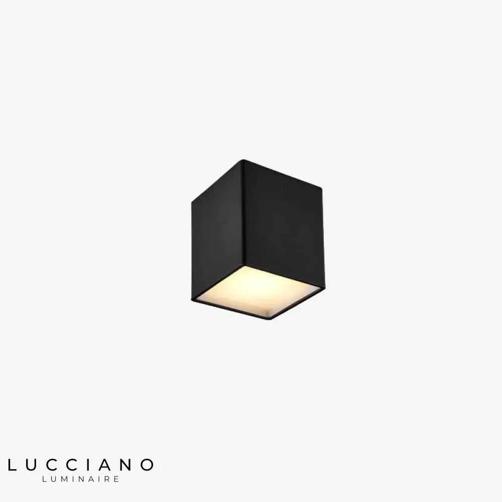 Cube Design Led En Aluminium Beal Noir / 12W Chaude - Dimmable Luminaire Chambre