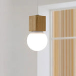 Cube En Bois Suspendu Luminaire Chambre