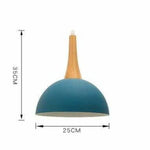 Demi-Boule Colorée Sur Support Bois A / Bleu Foncé Luminaire Chambre