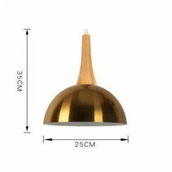 Demi-Boule Colorée Sur Support Bois A / Doré Luminaire Chambre
