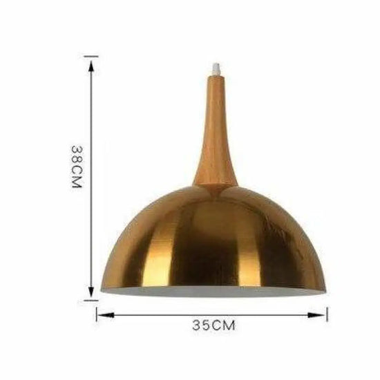 Demi-Boule Colorée Sur Support Bois B / Doré Luminaire Chambre