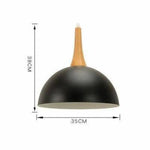 Demi-Boule Colorée Sur Support Bois B / Noir Luminaire Chambre