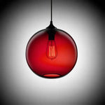 Design De Suspension En Verre Coloré Rouge / 20Cm Luminaire Chambre