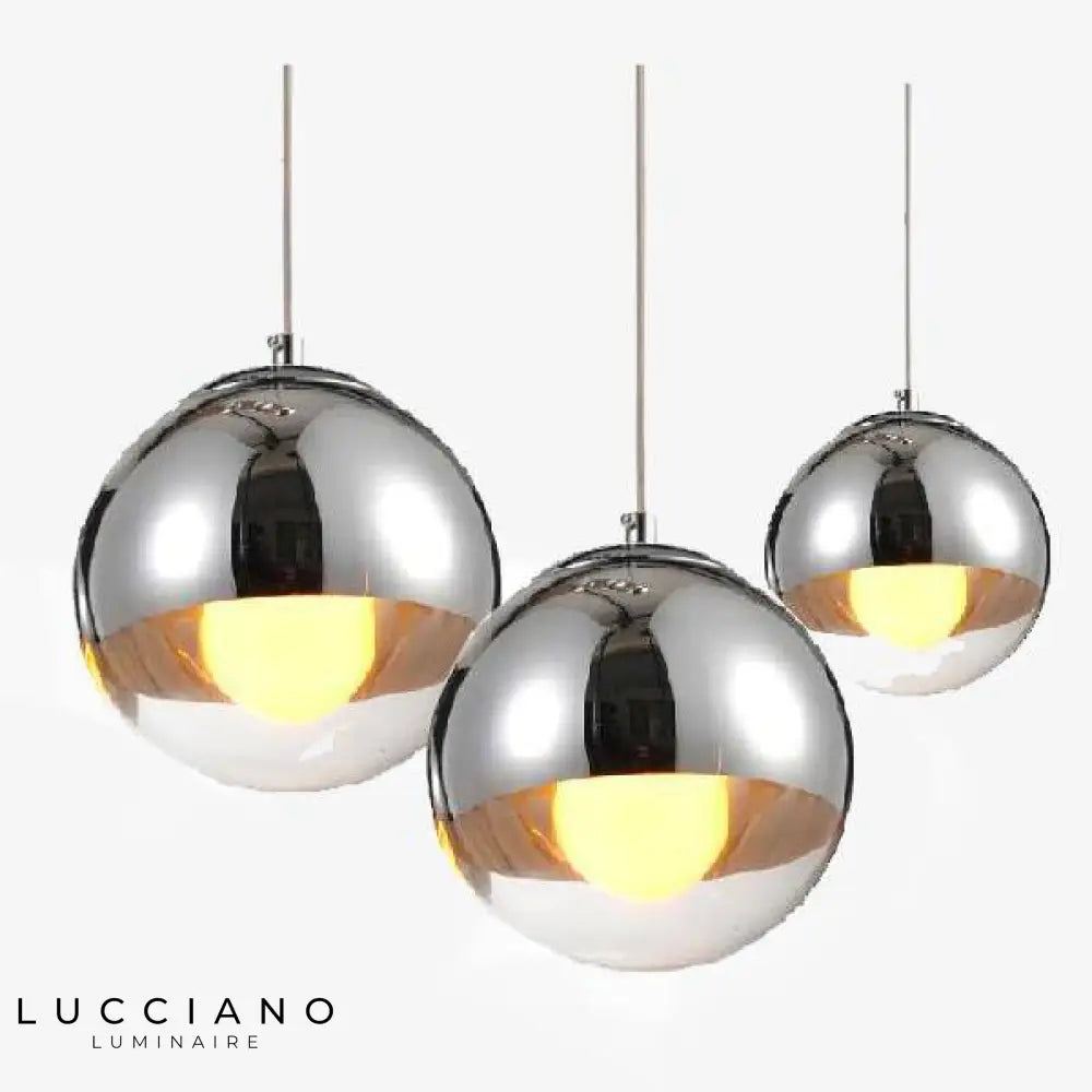 Design Led: Boule En Verre Et Chrome Luminaire Doré