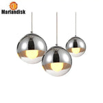 Design Led: Boule En Verre Et Chrome Luminaire Doré